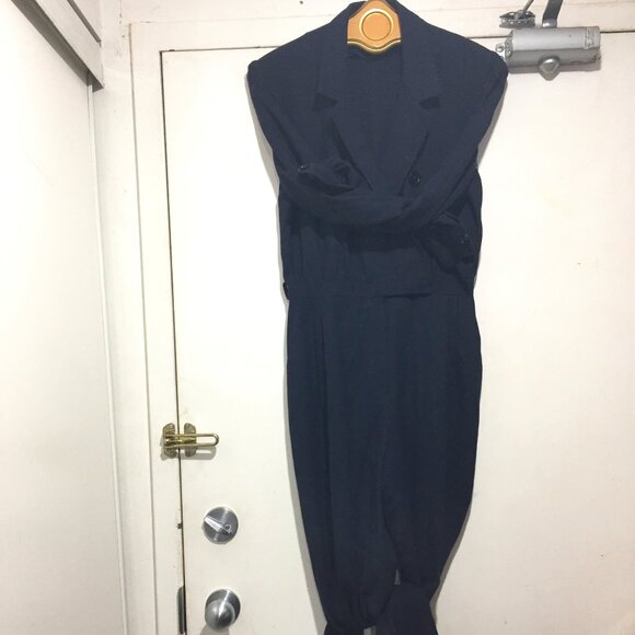 VINTAGE MARY ANN RESTIVO WOOL DOUBLE BREAST JUMPSUITS SIZE 6 - Picture 10 of 11